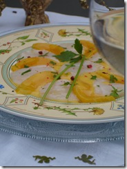 carpaccio st jacques mangue