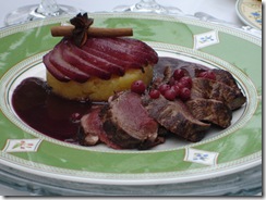 filet chevreuil poires vins