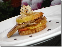 mille feuille foie gras pomme épice texte