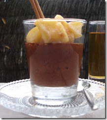Mousse fondante chocolat pomme cannelle