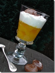 agrumes gelee espuma coco marron