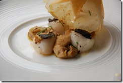 aumonière saint jacques foie gras truffe noire