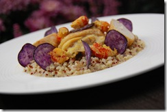 Fricassee poularde ecrevisse safran