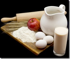 Still-life with milk and eggs