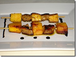 brochette foie gras mangue