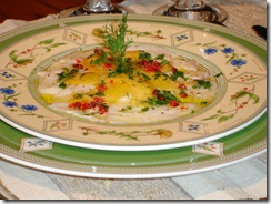 carpaccio loup peche