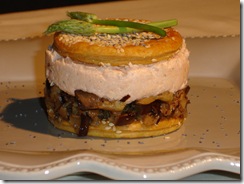 croustillant sésame mousse saumon aubergines