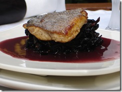daurade sauce vin rouge trompette