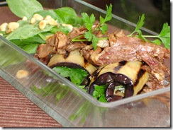 farci aubergine grillee epinard confit canard