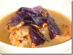 gambas veloute et poele