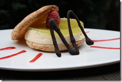 macaron et bavaroise fromage blanc tomate verte 2