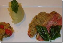rouget tapenade verte