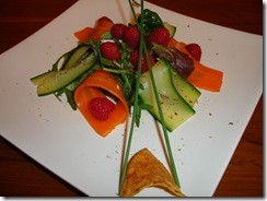 salade tagliatelles framboise