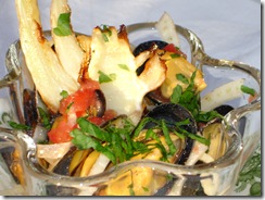 salade tiede moule fenouil jus citroné