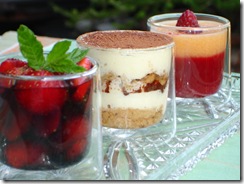 triologie verrine fraise melon tiramisu