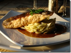troncon carrelet beurre noisette fenouil jus sauce cacahouete