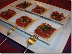 Carpaccio thon