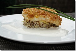 dos barbue dore cacahouete sesame