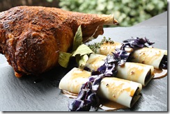 gigot agneau basse température canelloni chou rouge