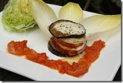 Gratin de légumes et fondue de tomates