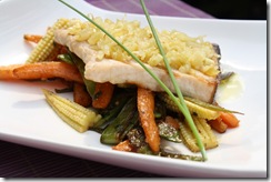 espadon grille et wok legumes