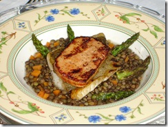 pave sandre foie gras poele