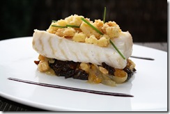 crumble cabillaud skrei oignons et abricots