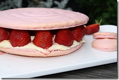 macaron fraise fete des meres