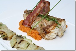 queue de lotte rotie puree carotte