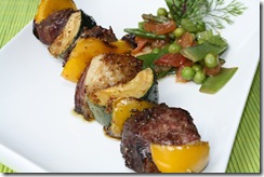 brochette canard legumes