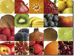 Composition of different fruits