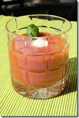 gaspacho pasteque et mozzarella