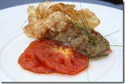 caviar aubergine  chips celeri