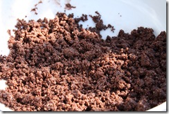 crumble choclat avant cuisson