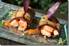 cannelloni aubergine saumon