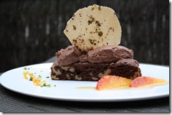 brownie pecan ganache oeufs tuile sichuan