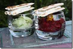 carpaccio concombre tartare betterave