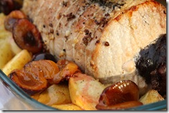 filet porc saucisse noire legumes