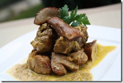 saute agneau chataigne cepes