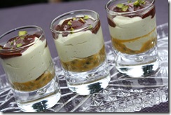 verrine pistache passion chocolat
