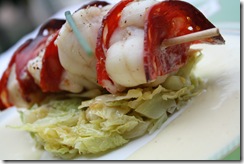 brochette lotte chorizo crème