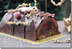 buche brownie mousse chocolat griotte