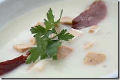 velouté topinambour foie gras 2