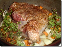 jarret veau confit cocotte