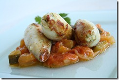 calamar farci chorizo