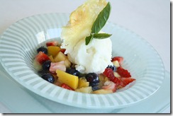 minestrone fruits sorbet pina colada