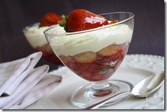 compote fraise mousse mascarpone