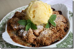crumble myrtille mangue