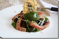 thon rouge sashimi sorbert basilic