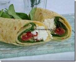 salade pousse epinard feta tortillas
